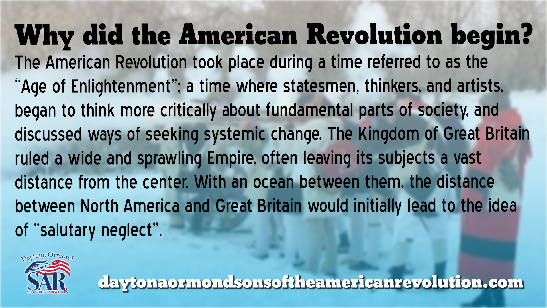 American Revolution War Begins Due To Salutary Inglect