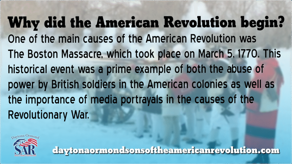 American Revolution War Begins Due To The Boston Massacre